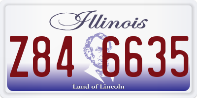 IL license plate Z846635