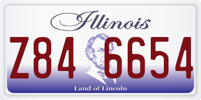 IL license plate Z846654