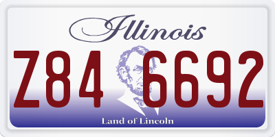 IL license plate Z846692