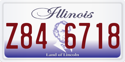 IL license plate Z846718