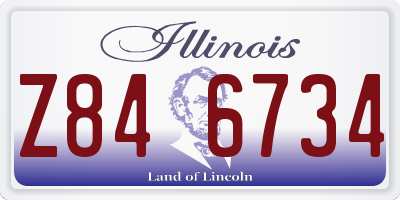 IL license plate Z846734