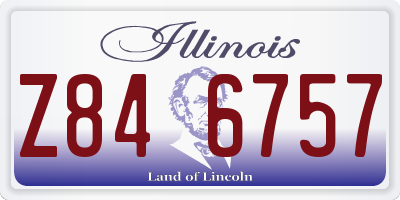IL license plate Z846757