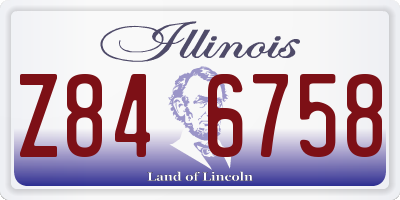 IL license plate Z846758
