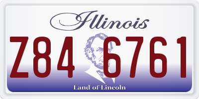 IL license plate Z846761