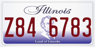 IL license plate Z846783