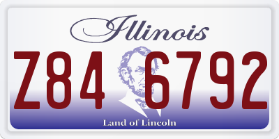 IL license plate Z846792