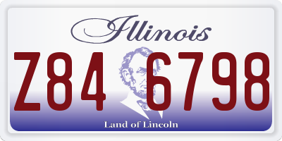 IL license plate Z846798