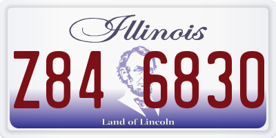 IL license plate Z846830