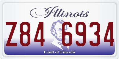 IL license plate Z846934