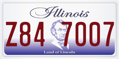 IL license plate Z847007