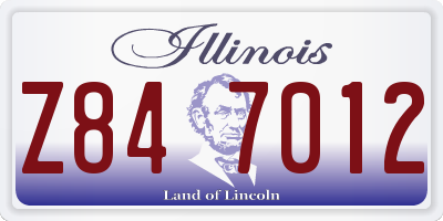 IL license plate Z847012