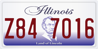 IL license plate Z847016