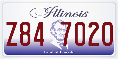 IL license plate Z847020