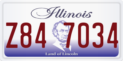 IL license plate Z847034