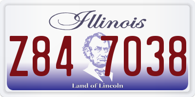 IL license plate Z847038