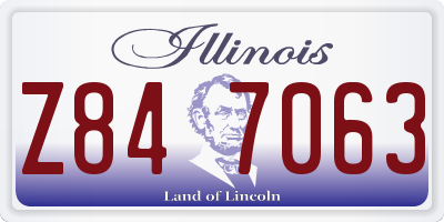 IL license plate Z847063