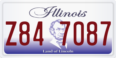 IL license plate Z847087