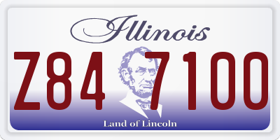 IL license plate Z847100