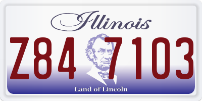 IL license plate Z847103