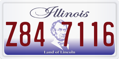 IL license plate Z847116