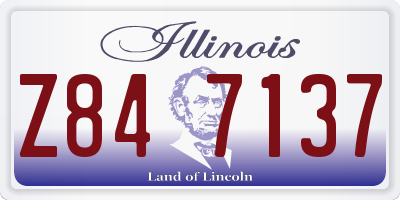 IL license plate Z847137