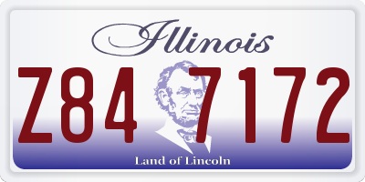 IL license plate Z847172