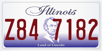 IL license plate Z847182