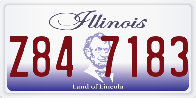 IL license plate Z847183