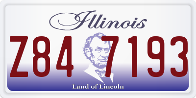 IL license plate Z847193
