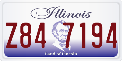 IL license plate Z847194