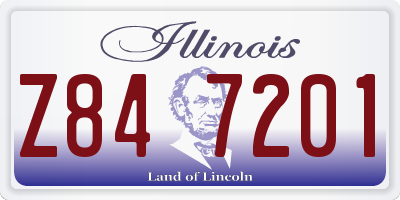 IL license plate Z847201