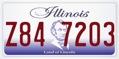 IL license plate Z847203