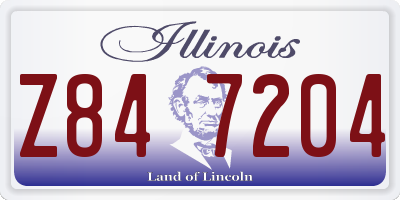 IL license plate Z847204