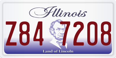 IL license plate Z847208