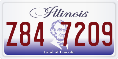 IL license plate Z847209