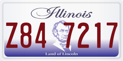IL license plate Z847217