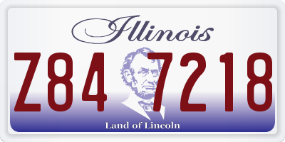 IL license plate Z847218