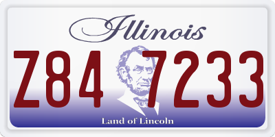IL license plate Z847233