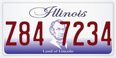 IL license plate Z847234