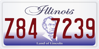 IL license plate Z847239