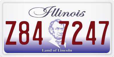 IL license plate Z847247