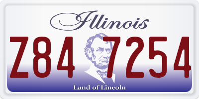 IL license plate Z847254