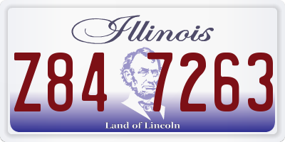 IL license plate Z847263