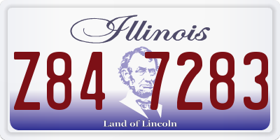 IL license plate Z847283