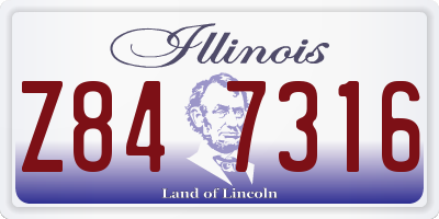 IL license plate Z847316