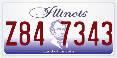 IL license plate Z847343