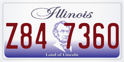 IL license plate Z847360