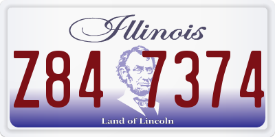 IL license plate Z847374