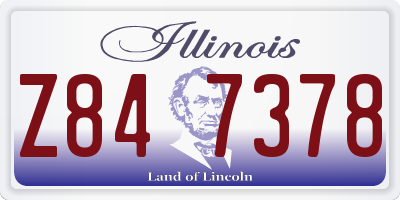 IL license plate Z847378