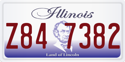 IL license plate Z847382